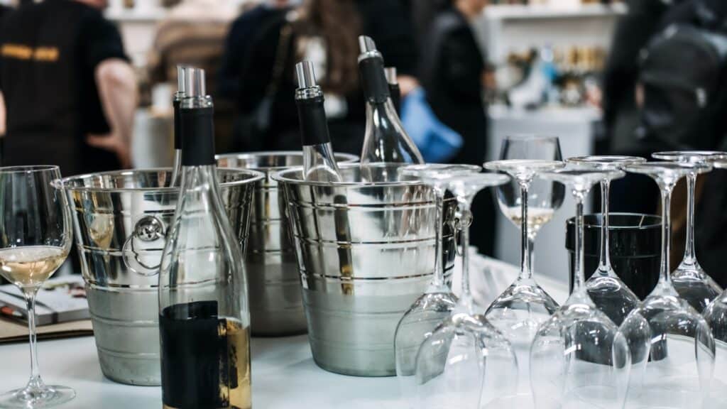 Edle Weinauswahl beim Messecatering von Mainfood Frankfurt